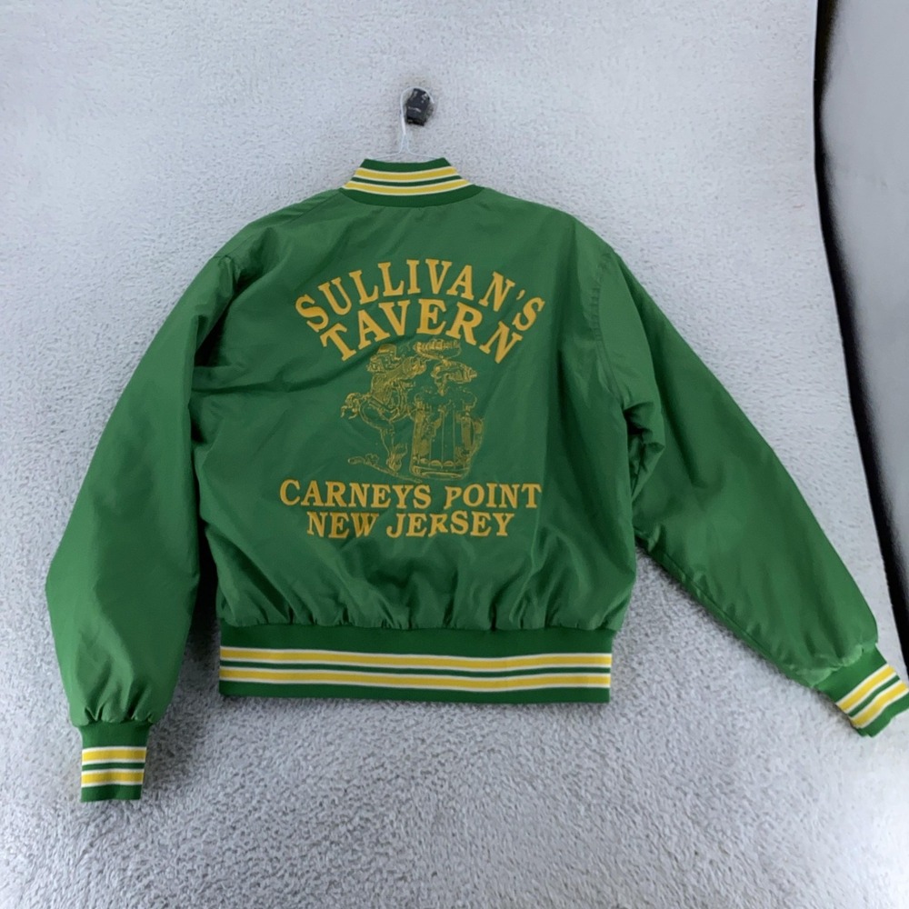 Vtg Sullivan's Tavern Carneys Point New Jersey Satin Bomber Jacket L Kathy‎ 80s